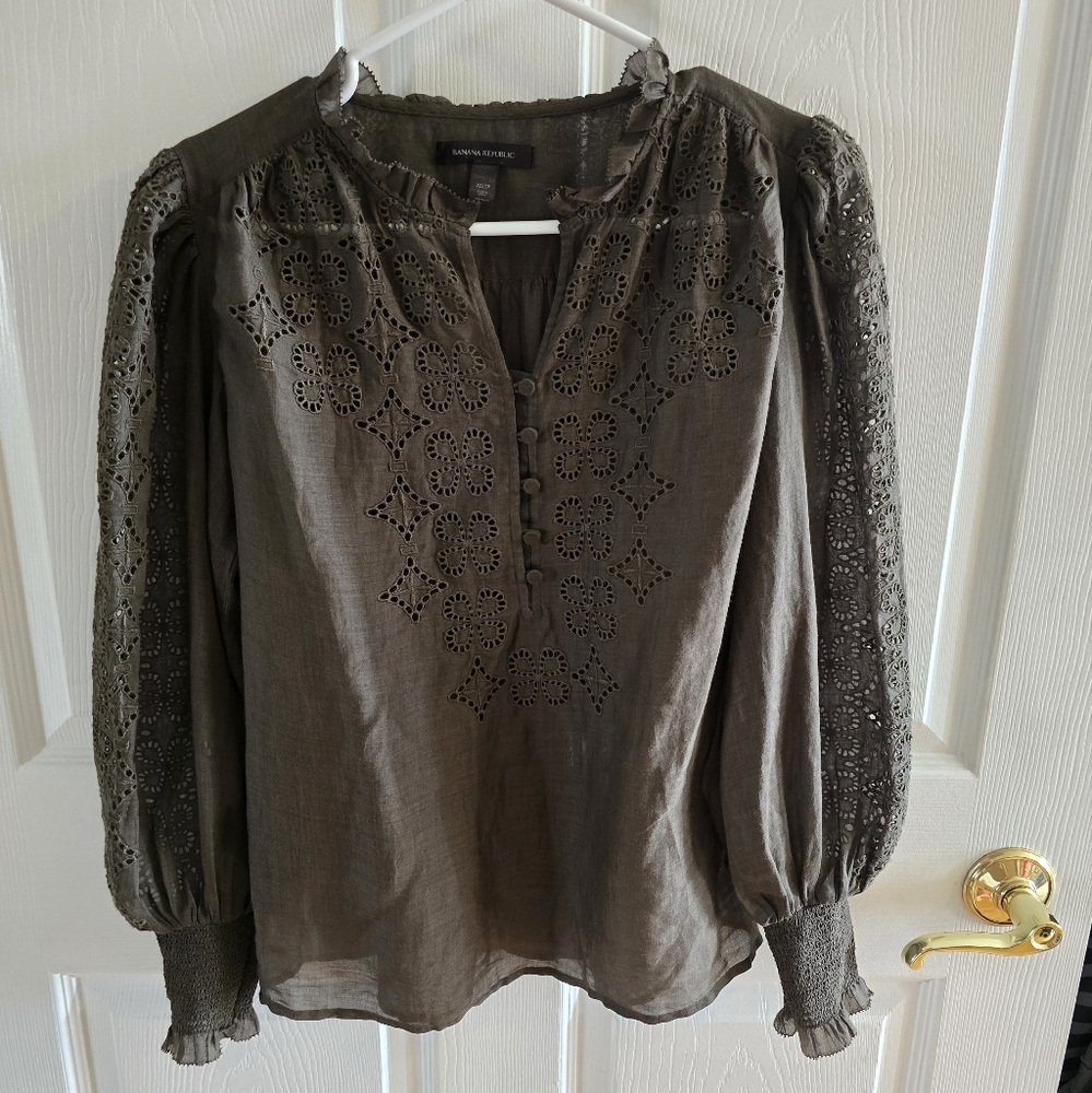 Banana Republic Green Blouse for Work